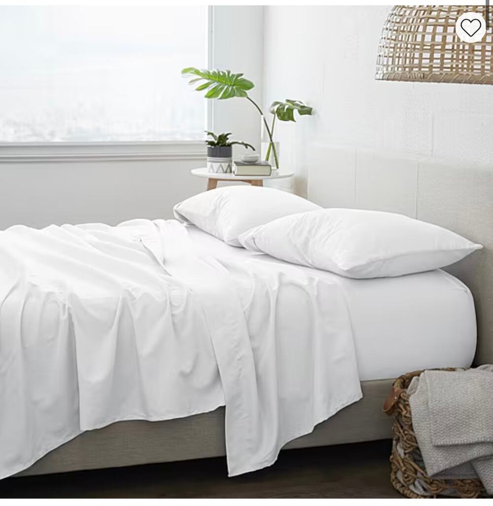 NEW! Casual Comfort iEnjoy Twin 4PC Premium Sheet Set White